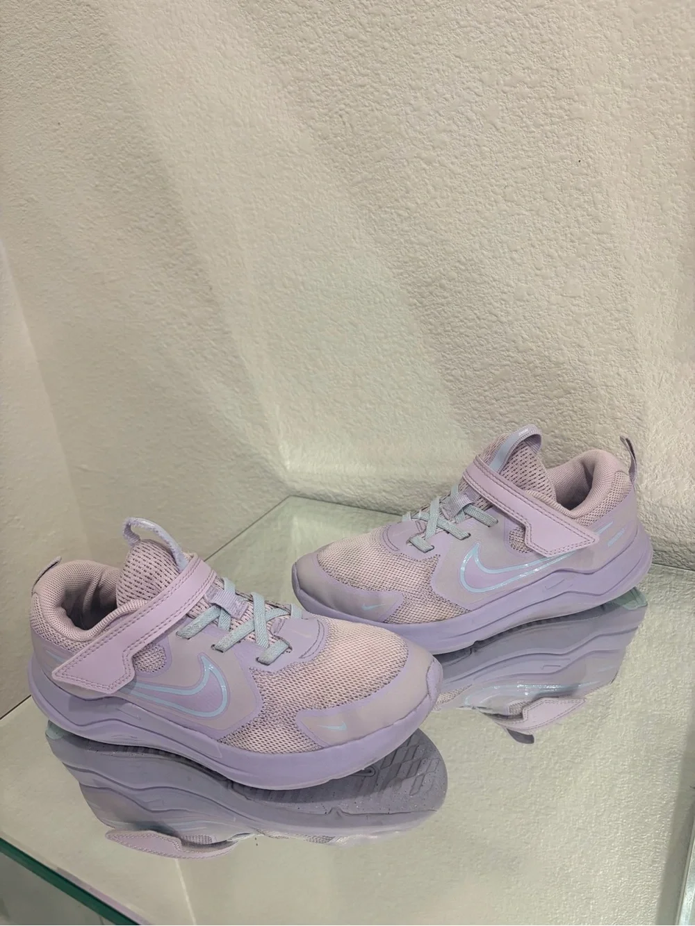 Nike Kids' Lavender Iridescent Swoosh Athletic Sneakers